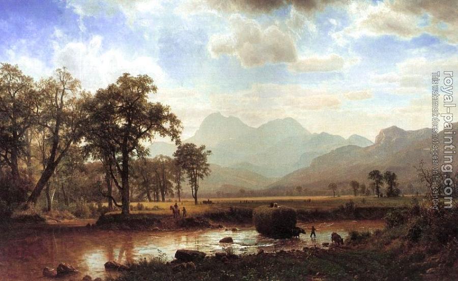 Albert Bierstadt : Haying, Conway Meadows